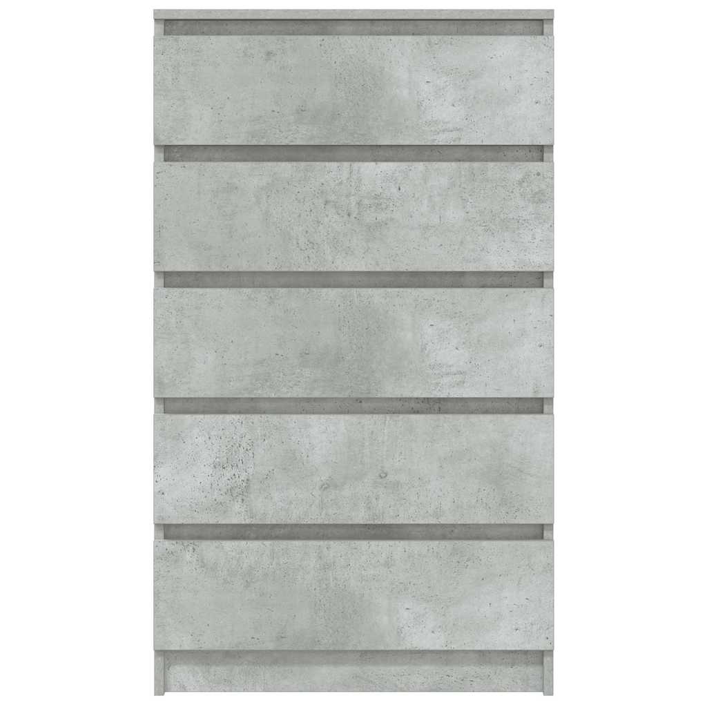 Schubladenschrank Betongrau 60x36x103 cm Holzwerkstoff